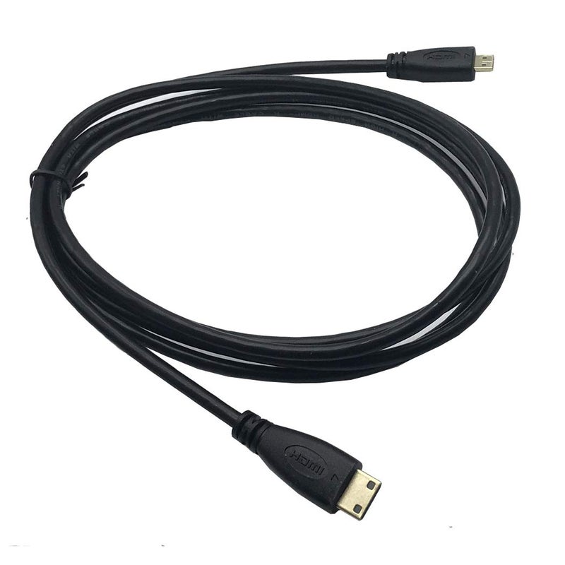 Seadream 6Feet Micro HDMI Male Type D to Type C Mini HDMI Male Connector Adapter Cable Cord (Black 1Pack) - Image 1